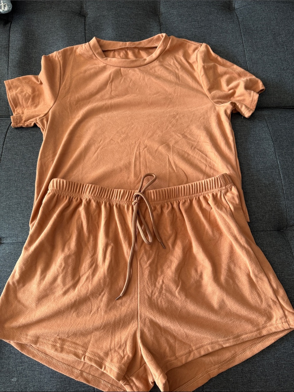 Amazon Women's Athletic Shorts Set - Rust Orange